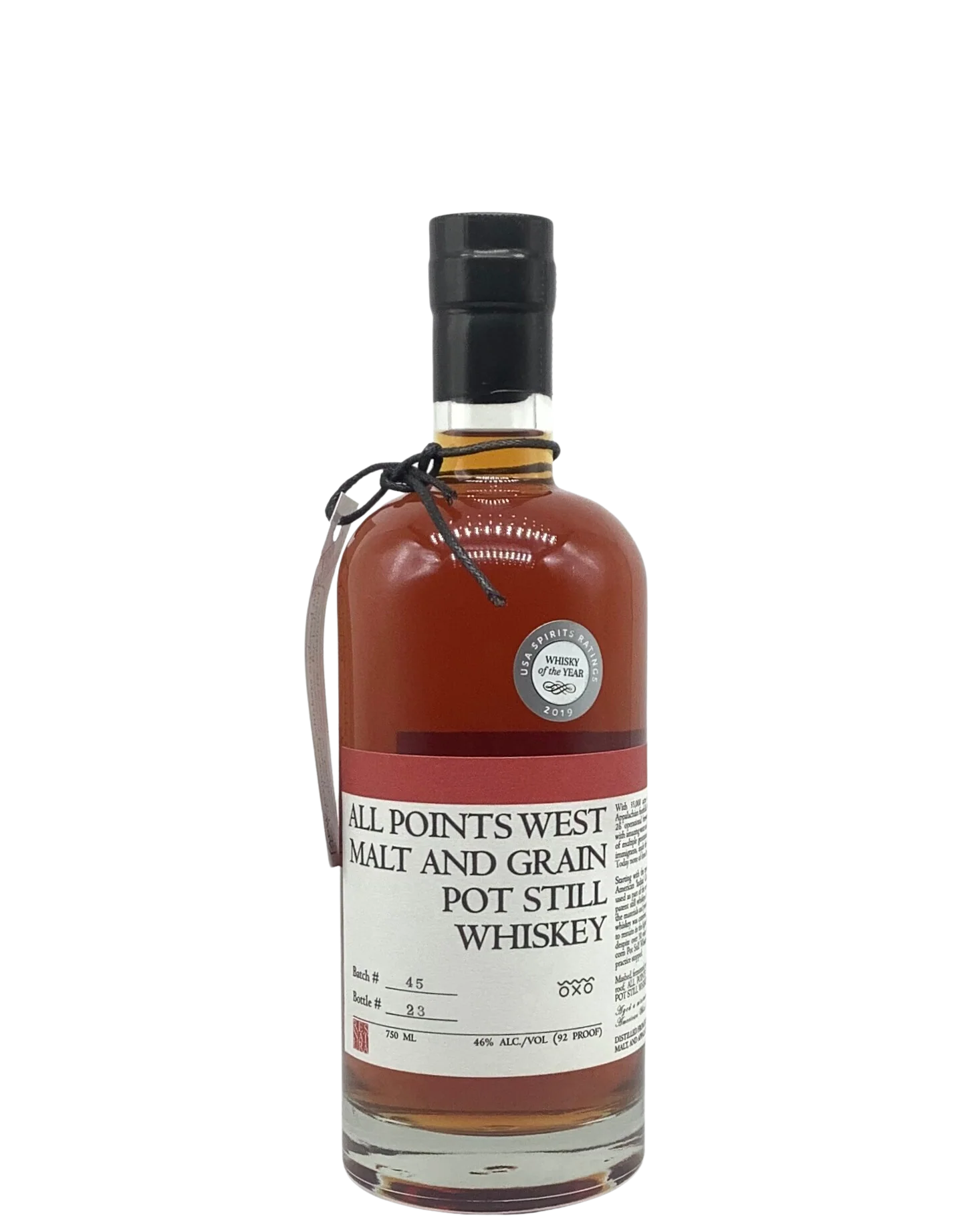 All Points West Distillery MALT and Grain Pot Still Whiskey, Newark NJ