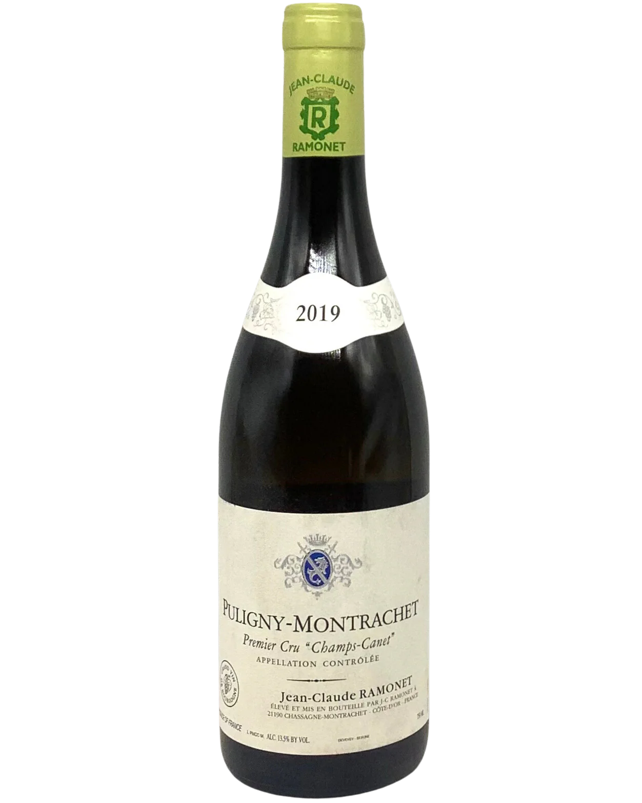 Jean-Claude Ramonet, Chardonnay, Puligny-Montrachet Premier Cru "Champs-Canet" Côte de Beaune, Burgundy, France 2019