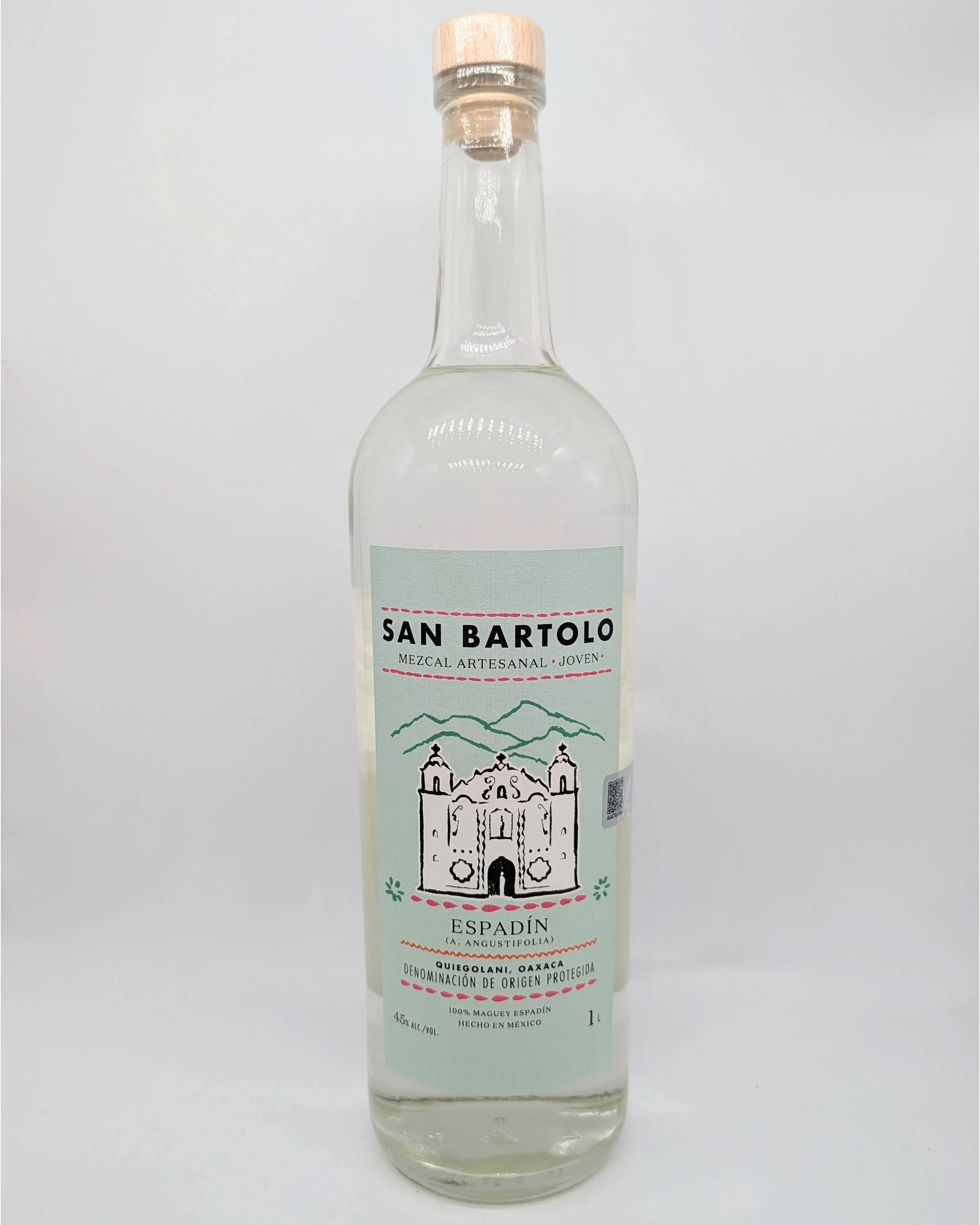 San Bartolo, Mezcal Artesanal Joven Espadin, Oaxaca, Mexico 1L